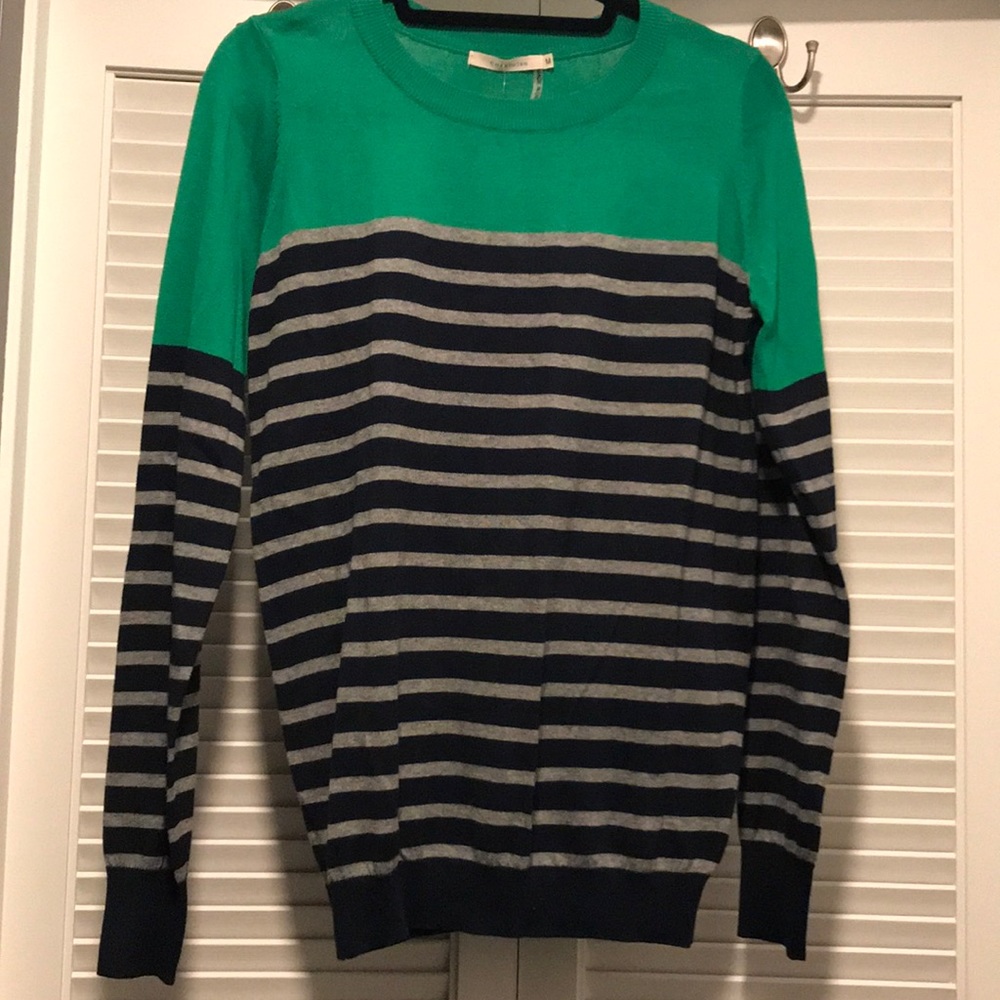4 Hawthorn Green/Navy/Grey Striped Sweater